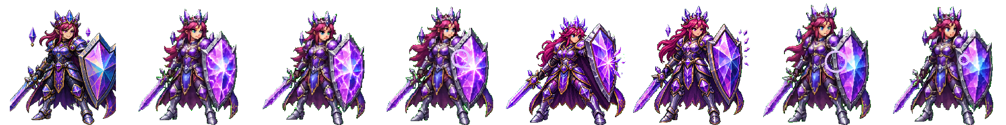 Mirrorglass cast sprite sheet